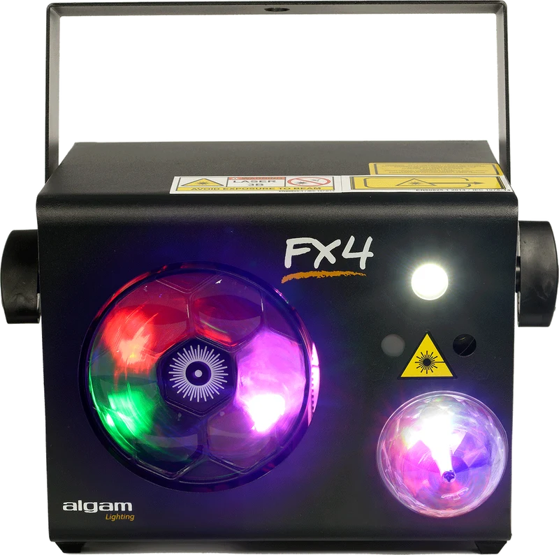 ALGAM LIGHTING FX-4 – Combo 4-en-1 LED (Gobost, Magic Ball, Stroboscope, Laser RG)