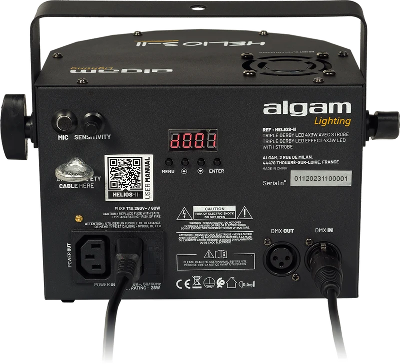 ALGAM LIGHTING Helios II – Effet 2-en-1 Derby + Stroboscope
