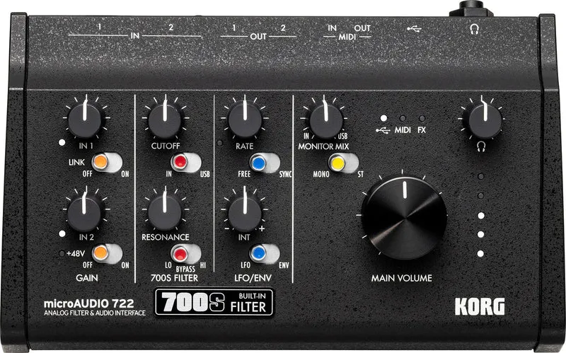 KORG microAUDIO 722 – Interface audio USB-C 2 entrées / 2 sorties