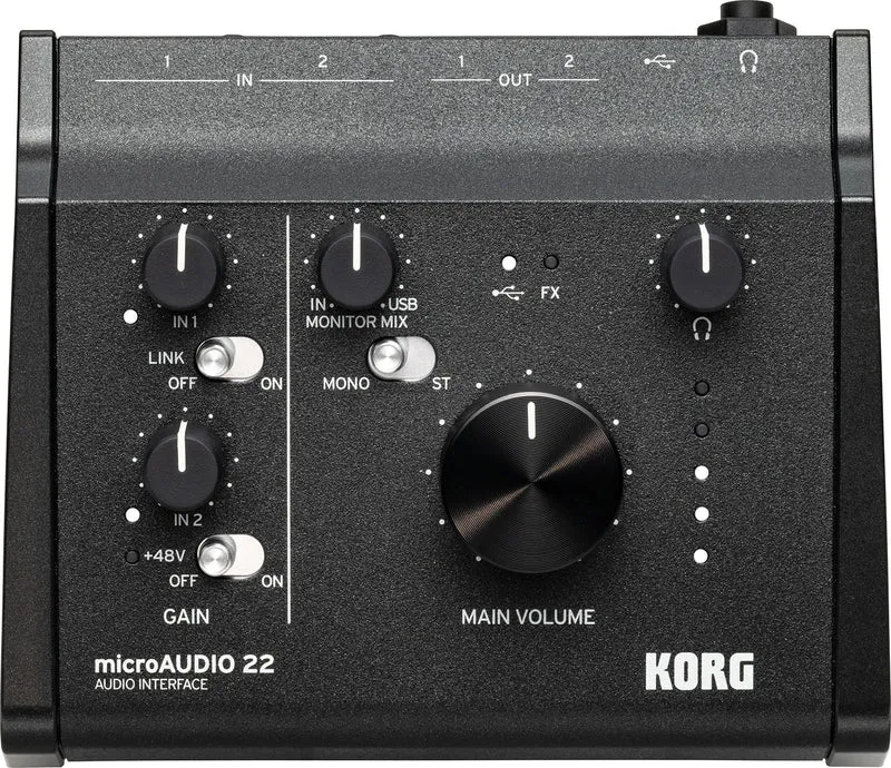 KORG microAUDIO 22 – Interface audio USB 2 entrées / 2 sorties