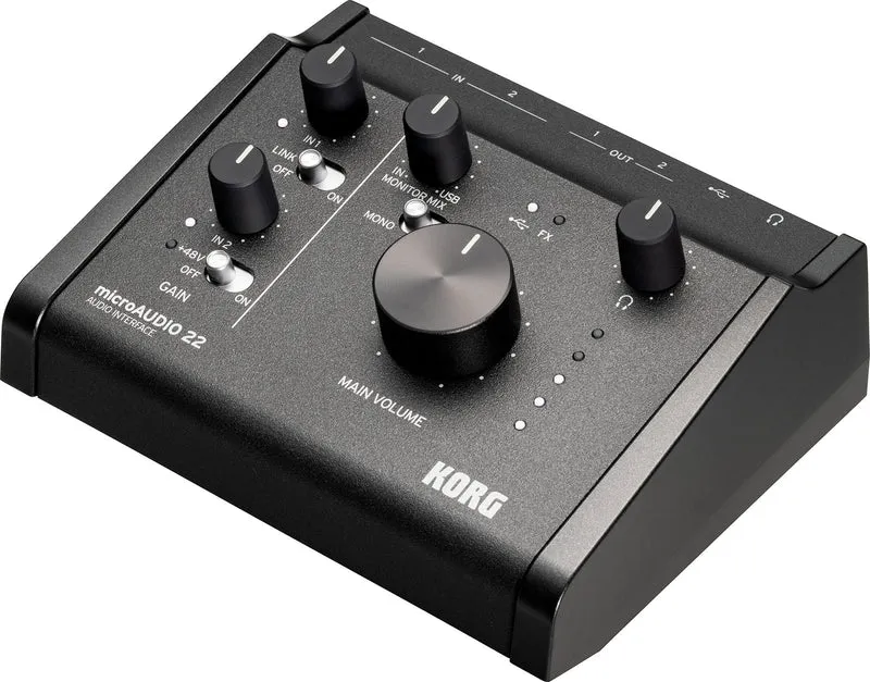 KORG microAUDIO 22 – Interface audio USB 2 entrées / 2 sorties