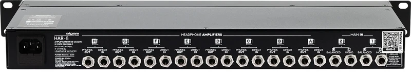 ALGAM AUDIO HAR 8 – Amplificateur de casque 8 voies rackable
