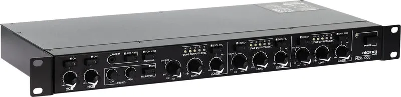 ALGAM AUDIO MZR 1005 – Mixeur zoneur rackable 5 entrées stéréo / 2 + 1 zones