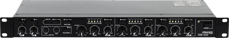 ALGAM AUDIO MZR 1005 – Mixeur zoneur rackable 5 entrées stéréo / 2 + 1 zones