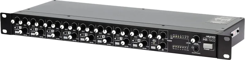 ALGAM AUDIO MR-1602 – Mixeur 8 canaux stéréo rackable 1U