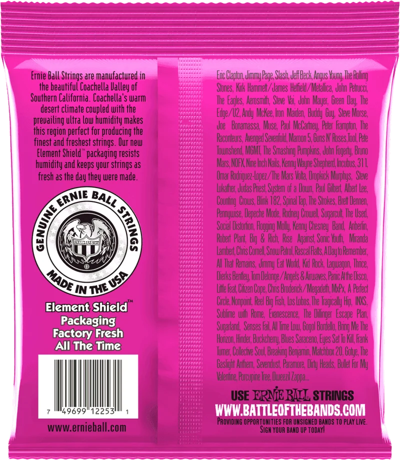 ERNIE BALL 2253 Super Slinky Classic Rock ’n’ Roll 9-42 – Jeu de cordes guitare électrique