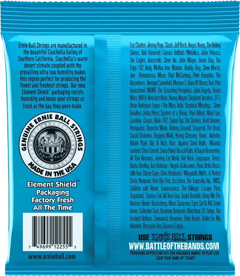 ERNIE BALL 2255 Extra Slinky Classic Rock ’n’ Roll 8-38 – Jeu de cordes guitare électrique