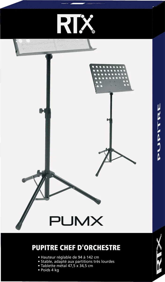 RTX PUMX – Pupitre d’orchestre noir