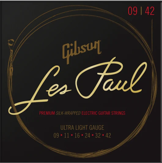 GIBSON Les Paul Premium Electric Ultra-Light 09-11-16-24-32-42 – Jeu de cordes guitare électrique