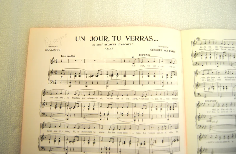 Partition UN JOUR TU VERRAS - piano chant - OCCASION