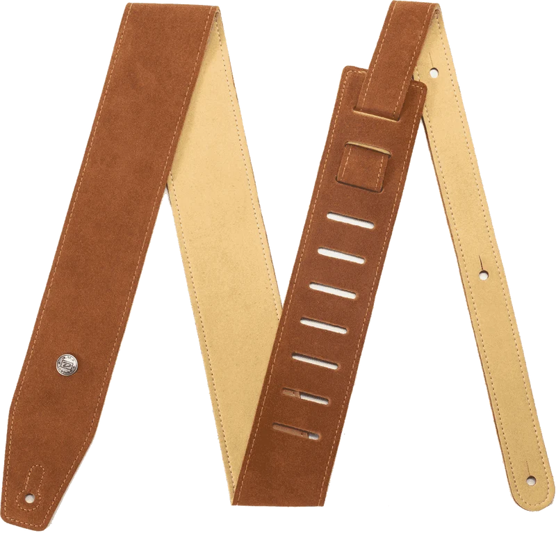 Jim Dunlop BMF-S03 Oak – Courroie guitare cuir suédé
