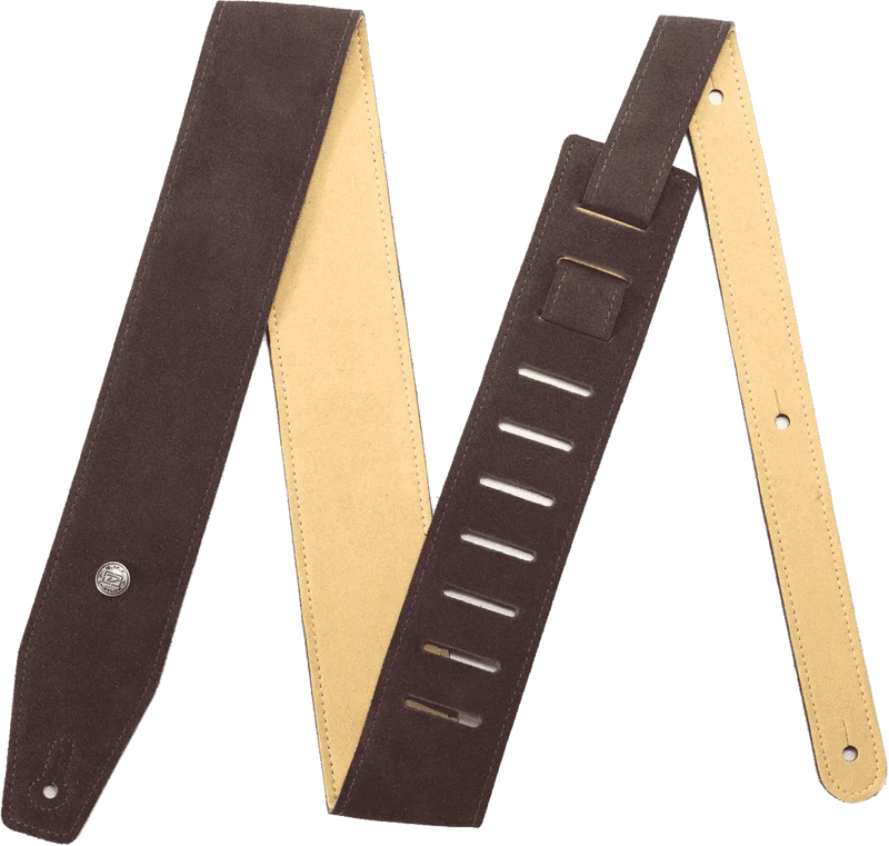 Jim Dunlop BMF-S02 Mahogany – Courroie guitare cuir suédé