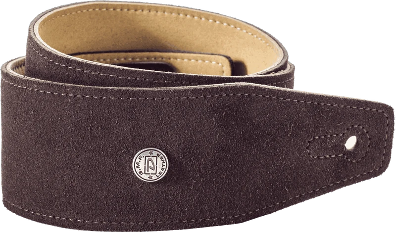 Jim Dunlop BMF-S02 Mahogany – Courroie guitare cuir suédé