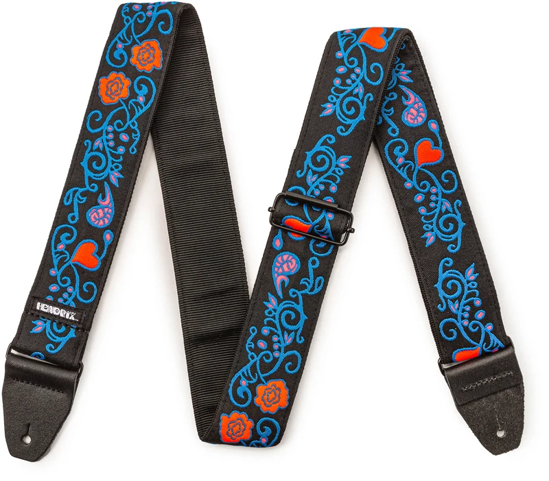 Jim Dunlop JH24 Jimi Hendrix Blacklight Monterey Blue – Courroie guitare