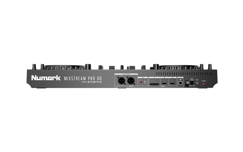 Numark Mixstream Pro Go – Contrôleur DJ autonome 2 voies avec WiFi, enceintes intégrées et batterie