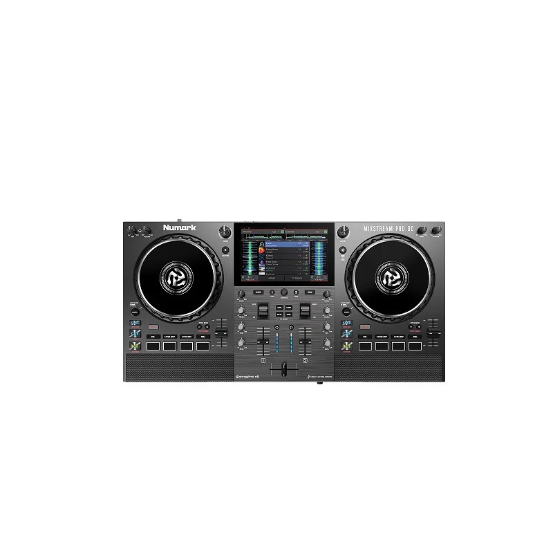 Numark Mixstream Pro Go – Contrôleur DJ autonome 2 voies avec WiFi, enceintes intégrées et batterie