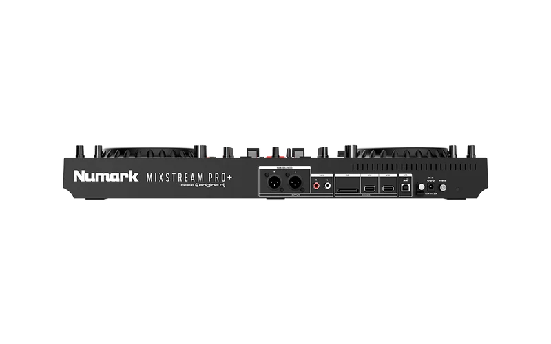 Numark Mixstream Pro+ – Contrôleur DJ 2 voies autonome avec streaming WiFi et haut-parleurs intégrés