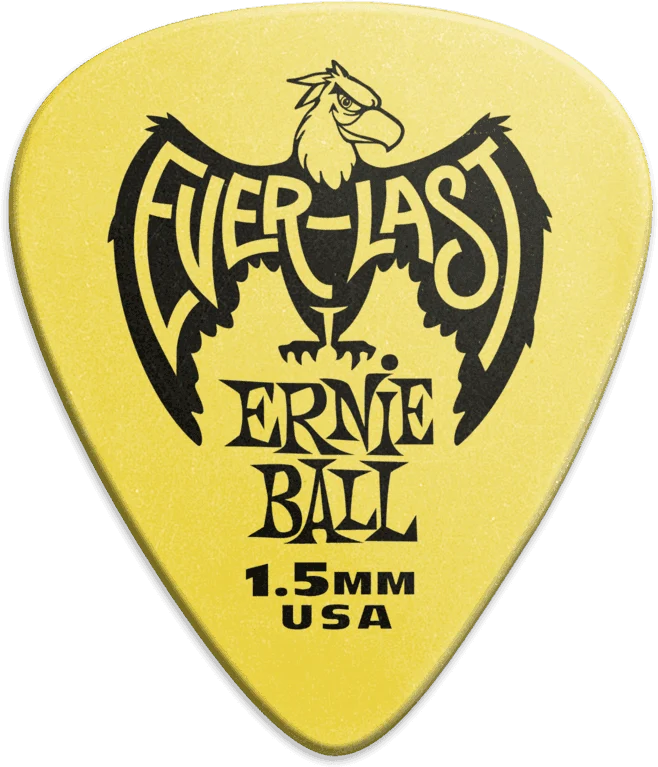 Pack de 12 médiators Ernie Ball Everlast 1.5 mm – Réf. 9195