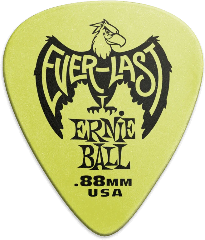 Pack de 12 médiators Ernie Ball Everlast 0.88 mm – Réf. 9191
