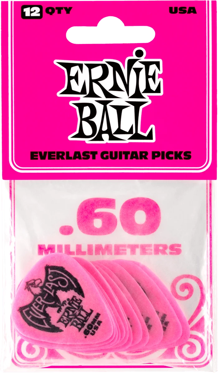 Ernie Ball 9179 Everlast – Pack de 12 médiators 0.60 mm