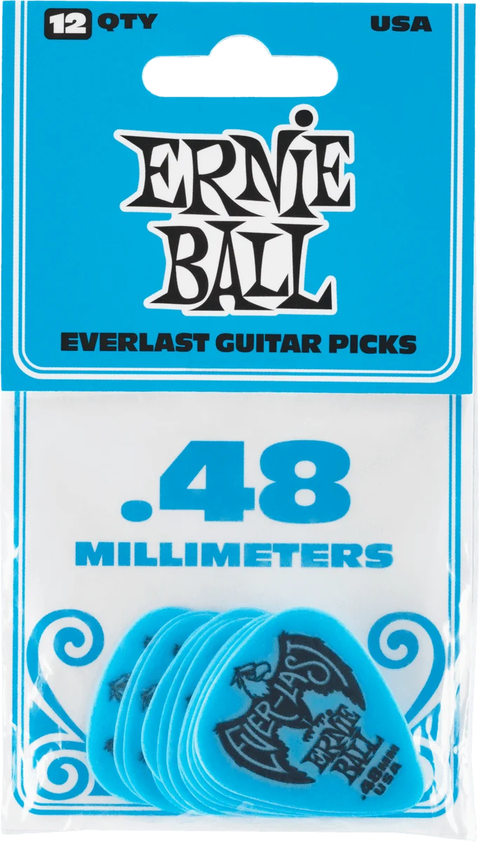 Ernie Ball 9181 Everlast – Pack de 12 médiators 0.48 mm
