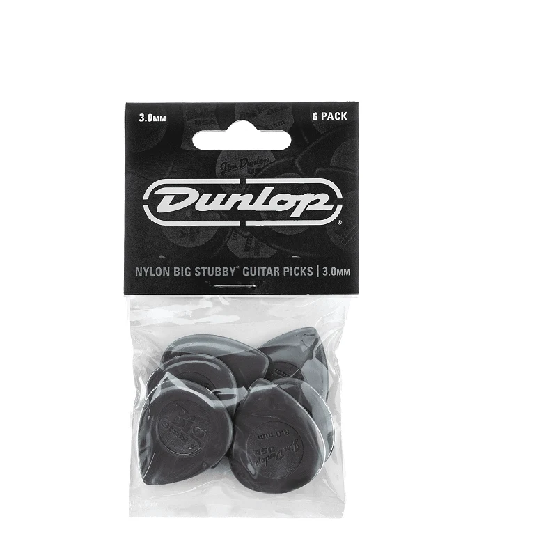 Jim Dunlop Player’s Pack – 6 médiators Nylon Big Stubby 3.0 mm – 445P30