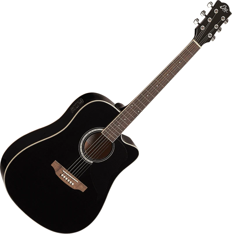 Eko Guitars Ranger 6 CW-EQ BLK – Guitare électro-acoustique Dreadnought noire