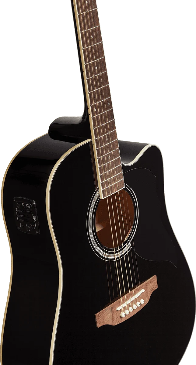 Eko Guitars Ranger 6 CW-EQ BLK – Guitare électro-acoustique Dreadnought noire