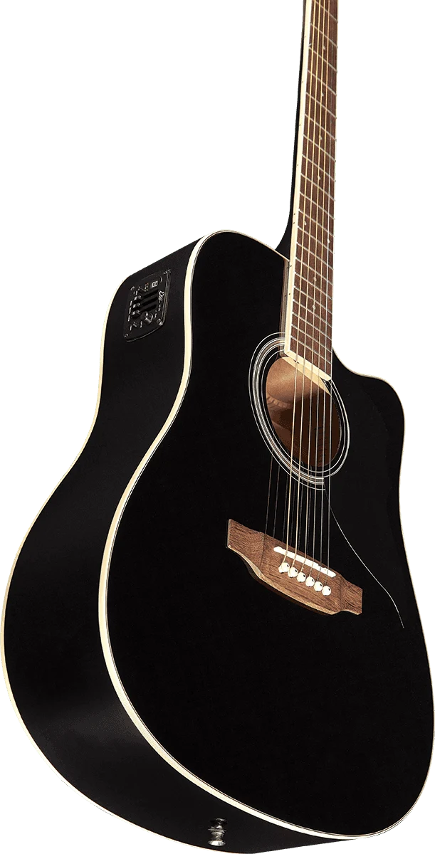 Eko Guitars Ranger 6 CW-EQ BLK – Guitare électro-acoustique Dreadnought noire