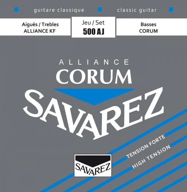 SAVAREZ 500AJ Alliance Corum Bleu Tirant Fort – Jeu de cordes guitare classique