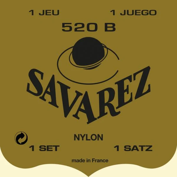 SAVAREZ 520B Traditionnelle Blanc Tirant Faible – Jeu de cordes guitare classique