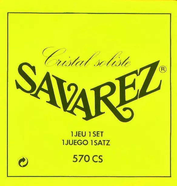 SAVAREZ 570CS Cristal Jaune Tirant Fort – Jeu de cordes guitare classique
