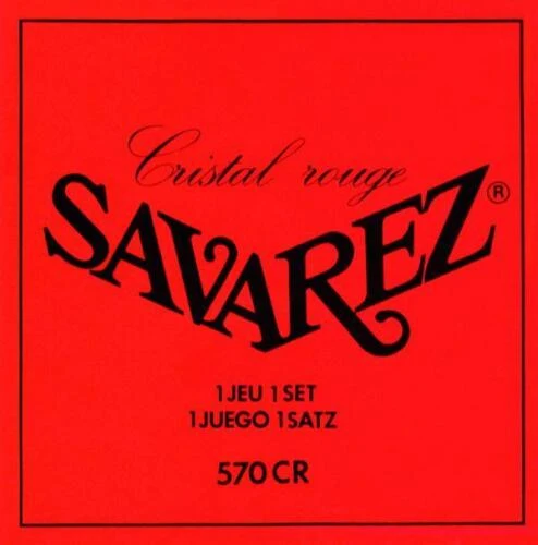 SAVAREZ 570CR Cristal Rouge Tirant Normal – Jeu de cordes guitare classique