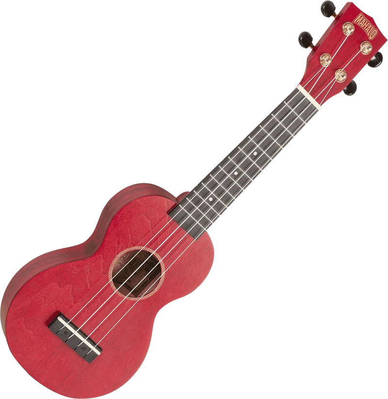Ukulélé soprano Slimline rouge satin + housse Mahalo MS1-TRD