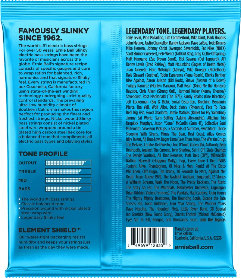 ERNIE BALL 2835 Extra Slinky 40-60-70-95 – Jeu de cordes basse