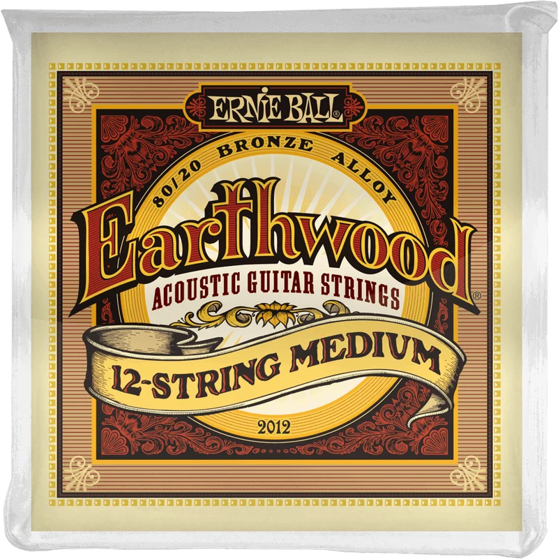 Jeu de cordes ERNIE BALL 2012 Earthwood – guitare acoustique 12 cordes – Medium 11-52