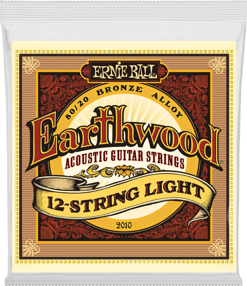 Jeu de cordes ERNIE BALL 2010 Earthwood – guitare acoustique 12 cordes – Light 09-46