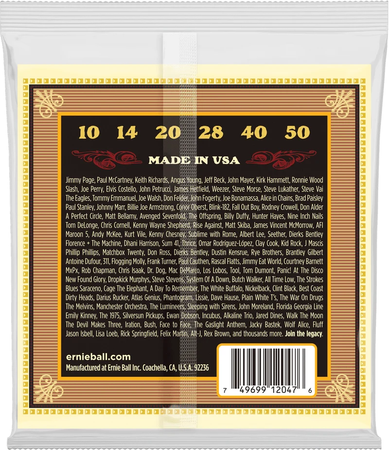 Jeu de cordes ERNIE BALL 2047 Earthwood Bronze – guitare acoustique – Silk & Steel Extra Soft