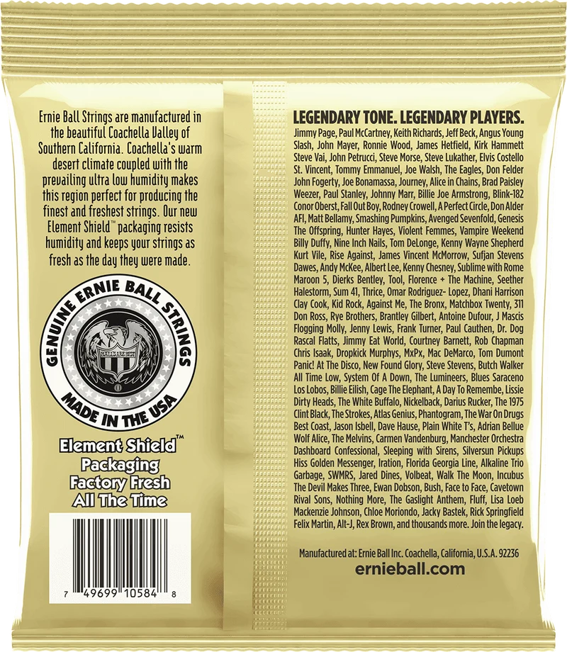 Jeu de cordes ERNIE BALL 2005 Earthwood Bronze – guitare acoustique – Medium Custom 12.5-56