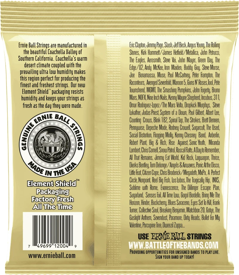 Jeu de cordes ERNIE BALL 2004 Earthwood Bronze – guitare acoustique – Light 11-52