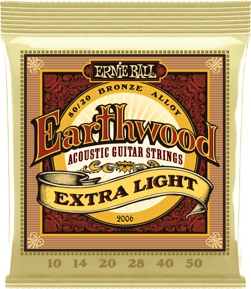 Jeu de cordes ERNIE BALL 2006 Earthwood Bronze – guitare acoustique – Extra Light 10-50
