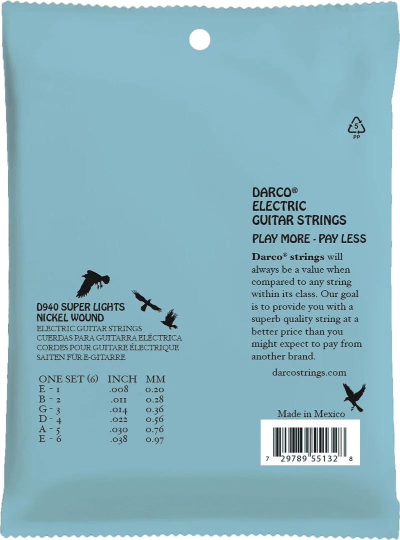 Jeu de cordes électrique DARCO D940 – Super Light