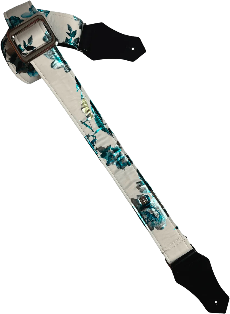 Courroie de guitare GET’M GET’M Platinum Bloom – Silver Calla Lily