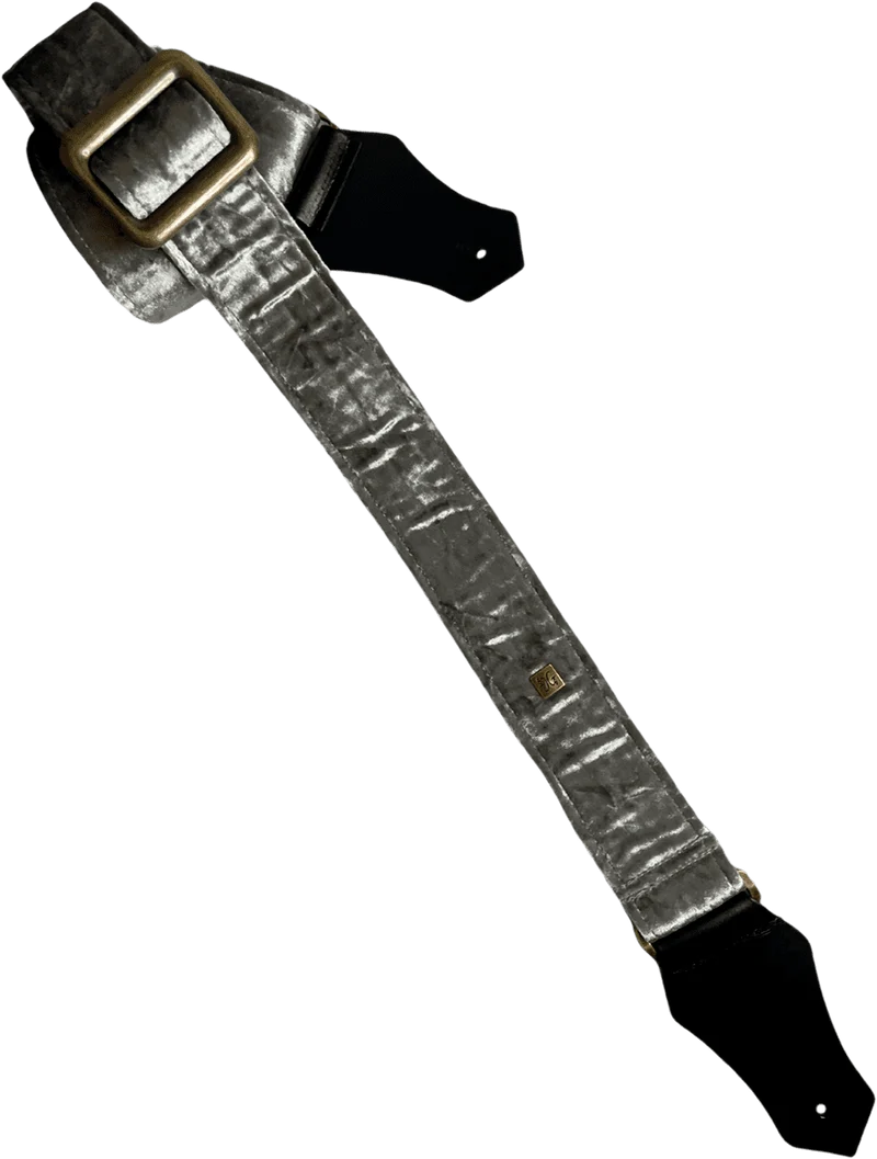 Courroie de guitare GET’M GET’M Boujee Velvet – Hematite Silver