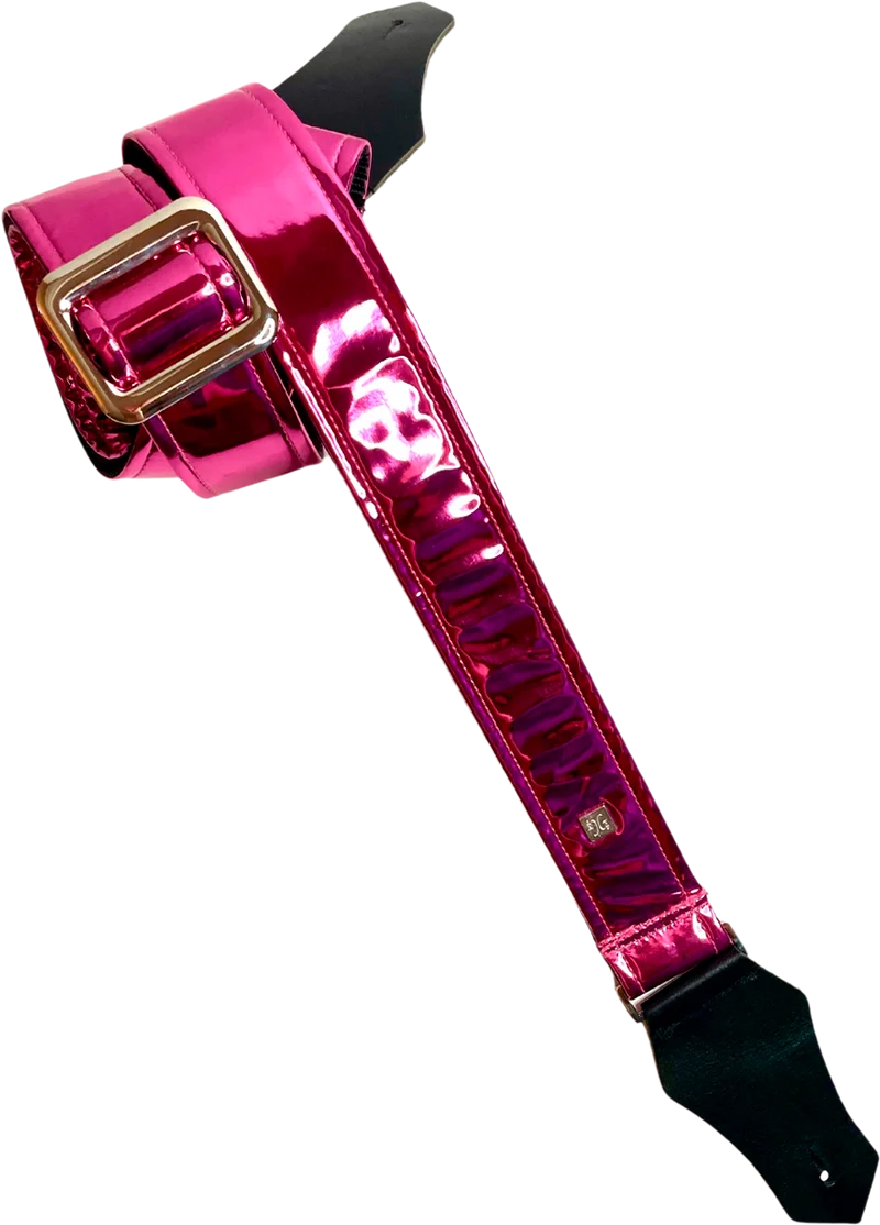 Courroie guitare Get'm Get'm – Mirror Reflective Collection – Fuchsia