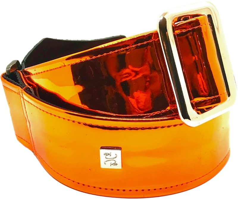 Courroie de guitare GET’M GET’M – Mirror Reflective Collection – Orange