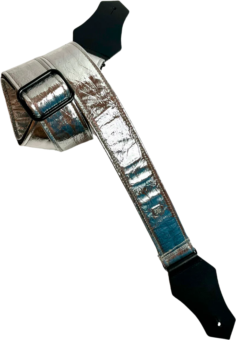 Courroie de guitare GET’M GET’M – Distressed Vernice Silver