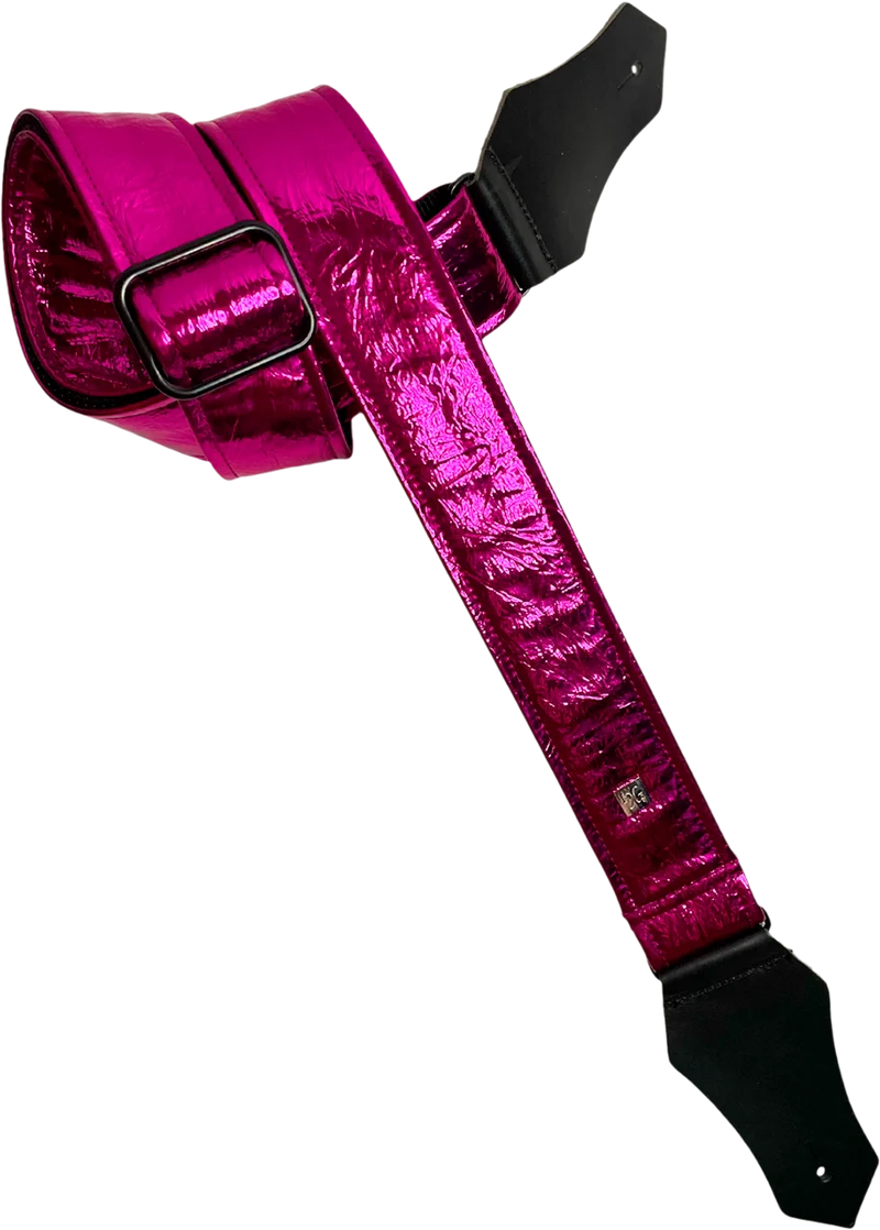 Courroie guitare Get'm Get'm Distressed Vernice – Fuchsia