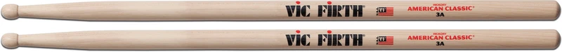 Paire de baguettes VIC FIRTH American Classic 3A – olive bois