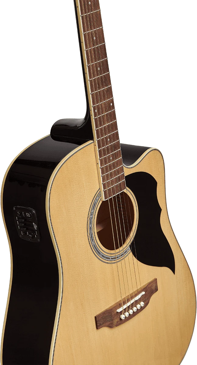 Guitare électro-acoustique Eko Ranger 6 CW-EQ Dreadnought Cutaway Naturelle